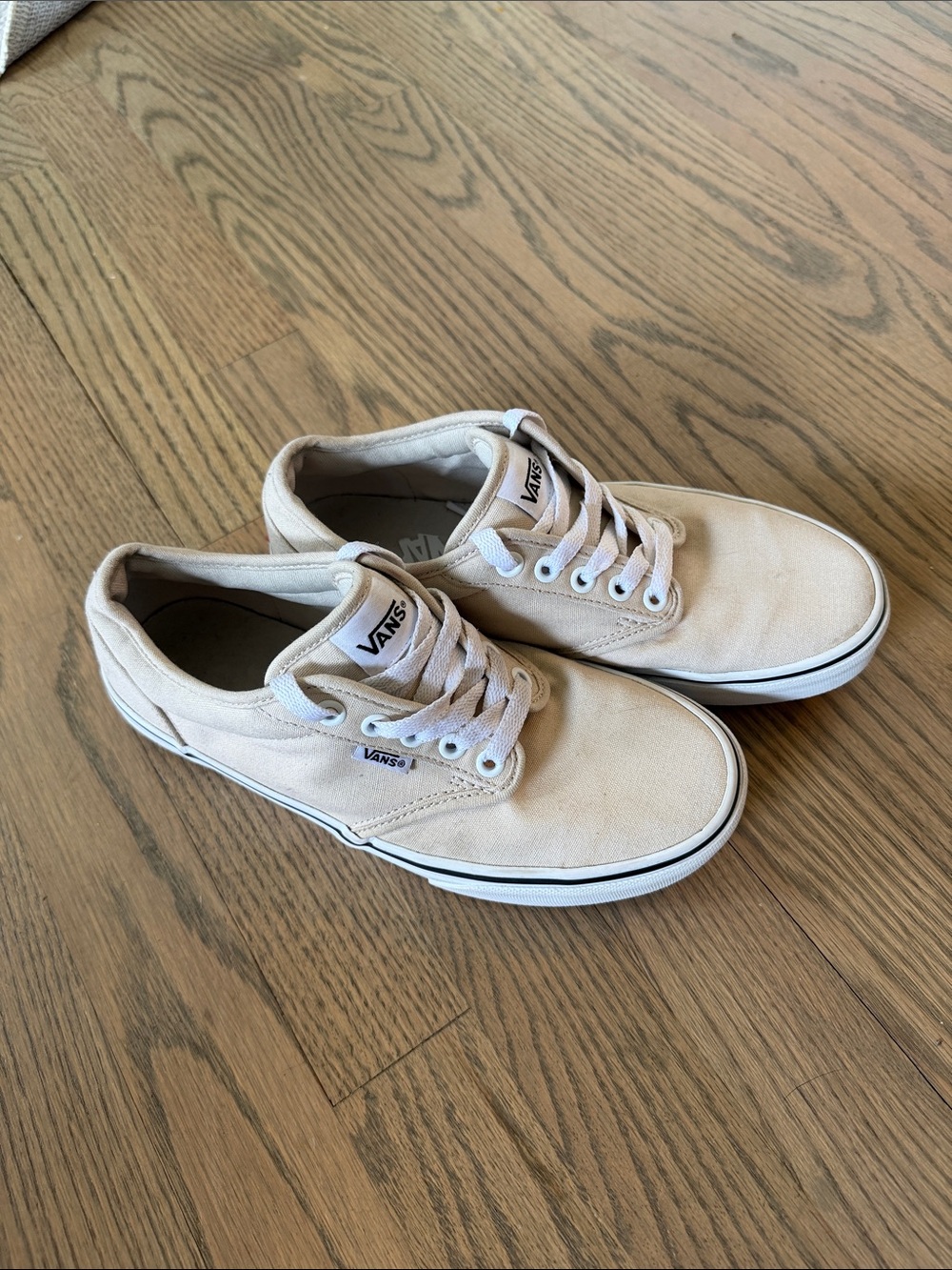 Vans Women's Low-Top Canvas Sneakers in Light Beige